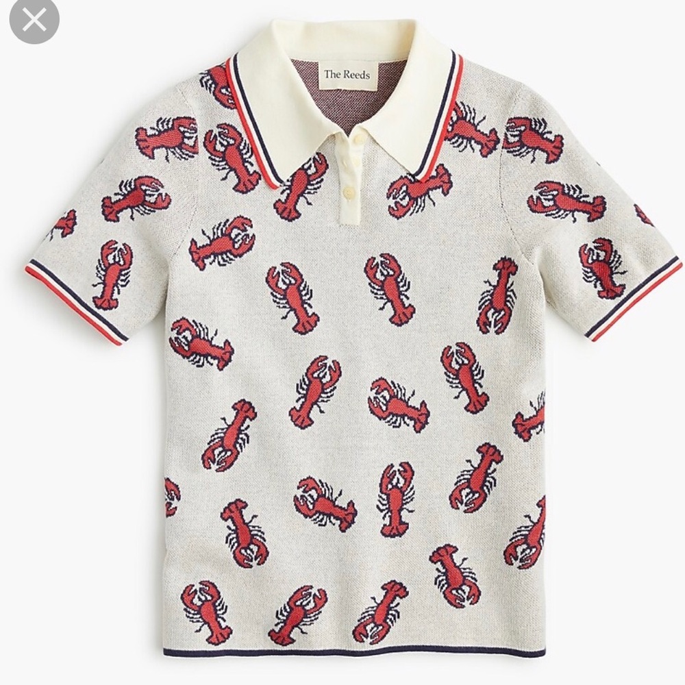 J. Crew The Reeds Lobster Polo sweater